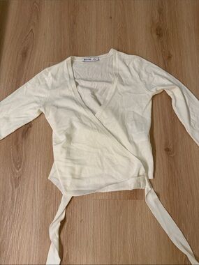 Bo+Tee Knit Wrap Top